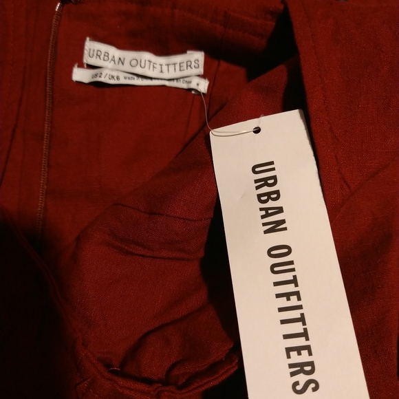 (NWT URBAN OUTFITTERS burgundy dress size 2 xs - Picture 3 of 14